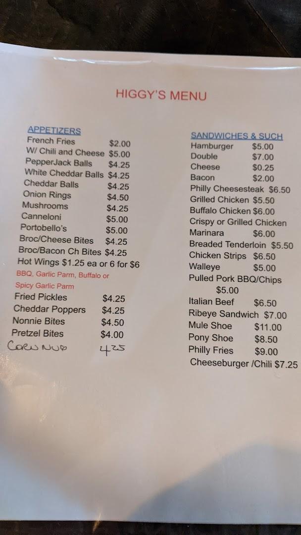 Higgys bar and grill